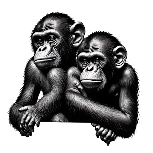 3 Wise Monkeys see no evil hear no evil tattoo design idea