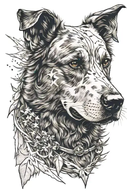 boomer the dog from far cry 5  tattoo design idea