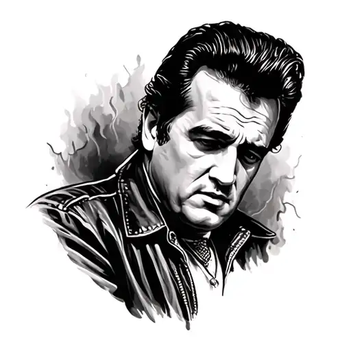 Johnny Cash tattoo design idea