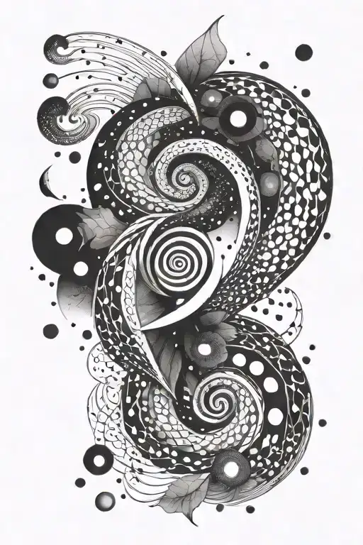 galaxy like spiral tattoo design idea