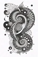 galaxy like spiral tattoo design idea