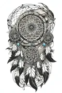 dream catcher tattoo design idea