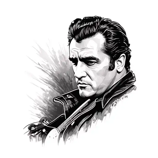 Johnny Cash tattoo design idea