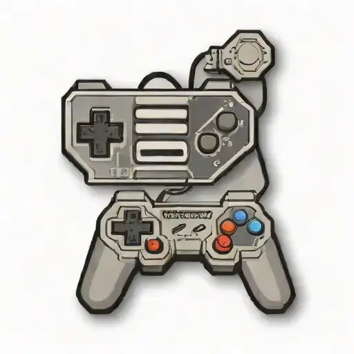8 bit nintendo controller tattoo design idea