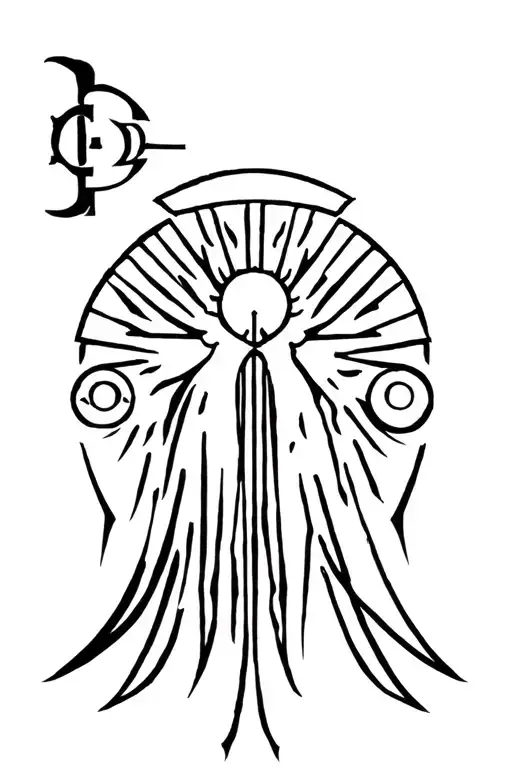 Symbol of Athena goddess tattoo design idea