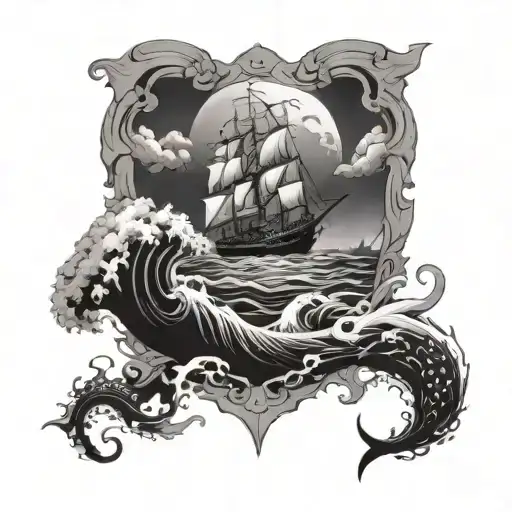 "ocean," "sea," "triumph," "victory," Kaya forgiveness tattoo design idea