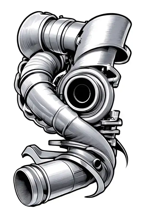 Turbocharger tattoo design idea