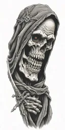 grim reaper tattoo design idea