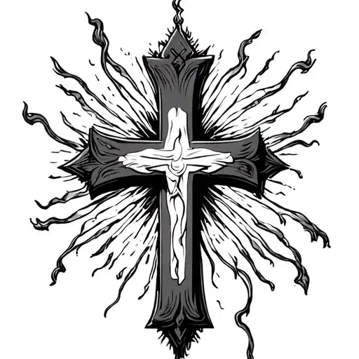 23 psalms with cross tattoo design idea