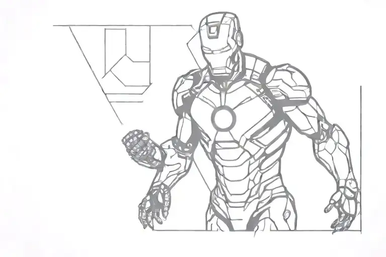 ironman logo mixed with Milner tattoo design idea