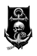 two tatoo which represents life and death and on an anchor believer tattoo design idea