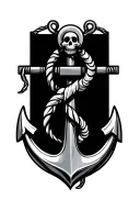 two tatoo which represents life and death and on an anchor believer tattoo design idea