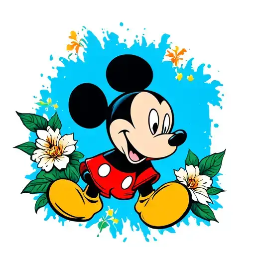 Mickey Mouse tattoo design idea