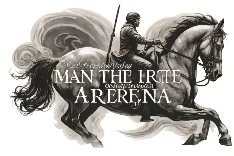 "Man in the Arena" quote written only words tattoo design idea