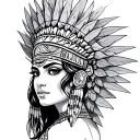 Aztec princess tattoo design idea