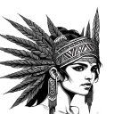 Aztec princess tattoo design idea