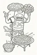 jake making bacon pancakes adventure time tattoo design idea