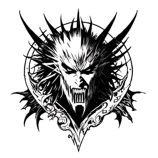 logo Berserk anime tattoo design idea