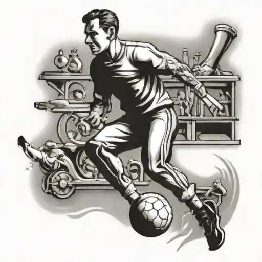 footballl,technician,waiter,company worker tattoo design idea