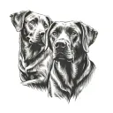 Labrador retrievers tattoo design idea