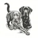 Labrador retrievers tattoo design idea