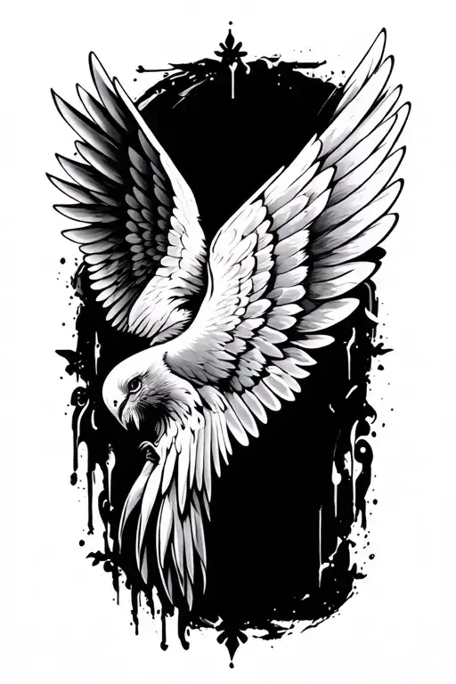 e as the wing tattoo design idea