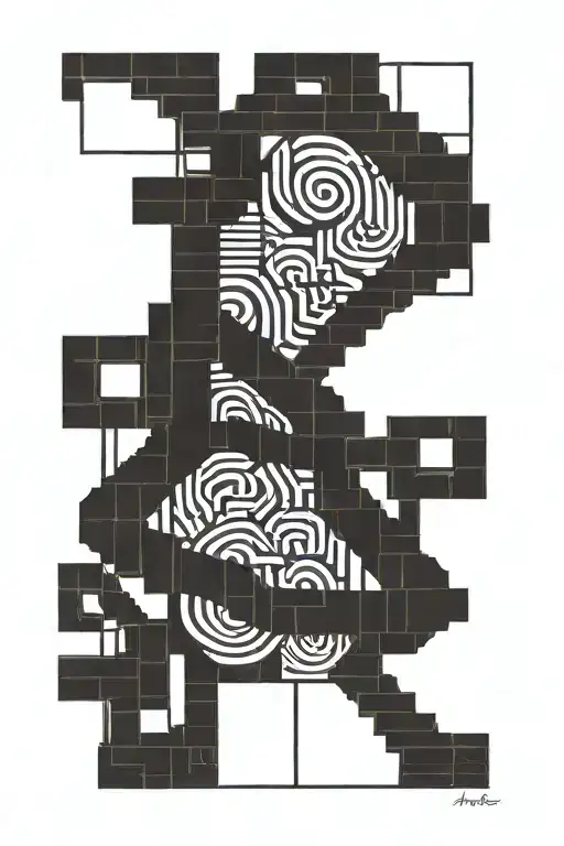 brick wall art tattoo design idea