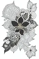 lace patterns tattoo design idea