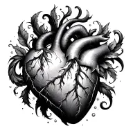 heart celestial tattoo design idea