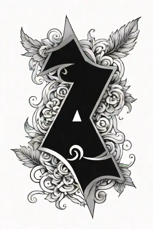 V Shaped tattoo design idea