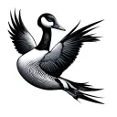 astral goose tattoo design idea