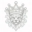 paw print with a crown  tattoo design idea