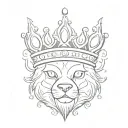 paw print with a crown  tattoo design idea