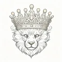 paw print with a crown  tattoo design idea