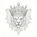 paw print with a crown  tattoo design idea
