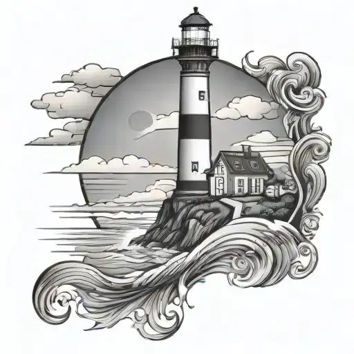 Lighthouse tattoo design idea