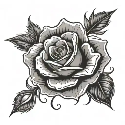 rose and skull hand tattoo tattoo design idea