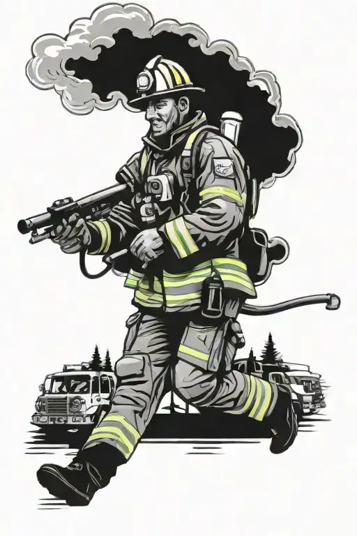 firefighter, cancer, canada outdoors arm sleeve, history tattoo design idea