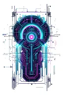 neon circuitry, futuristic geometry, space background  tattoo design idea