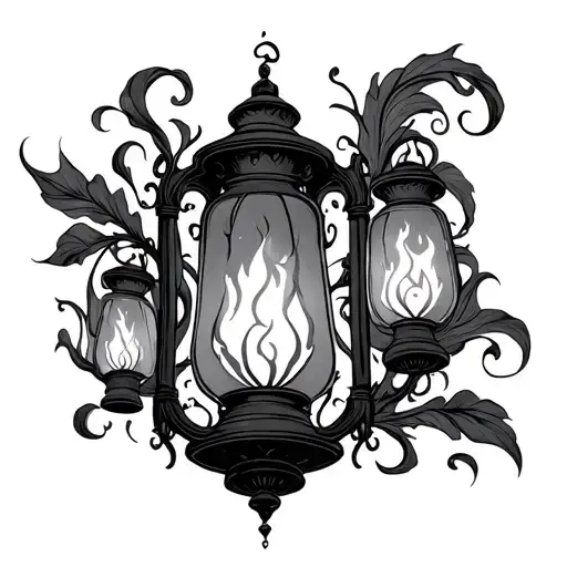 Three fire lanterns from Rapunzel  tattoo design idea