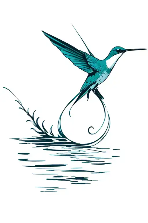 "birdlike" "voice" "sound" "hummingbird over water" brave kind defensive "little sister" tattoo design idea