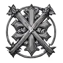 sigma chi cross in hoc signo vinces tattoo design idea