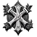 sigma chi cross in hoc signo vinces tattoo design idea