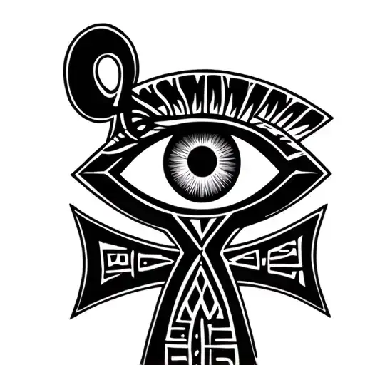 Ankh Symbol with eye names Jasmine Prajapati ancient Nepalese roman numerals 8 16 tattoo design idea