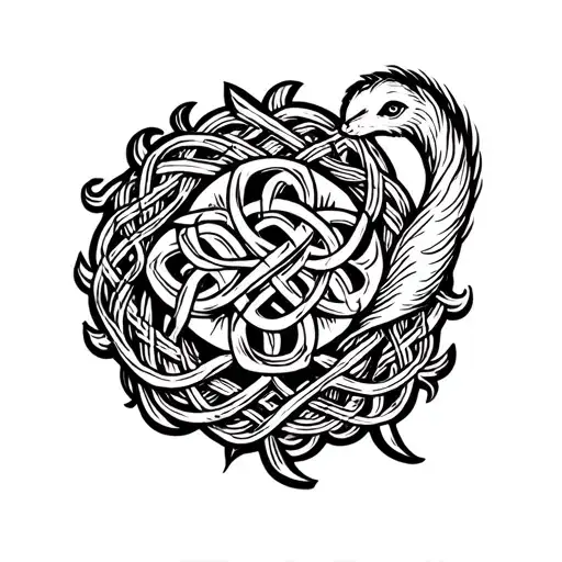 Heraldic ermine tail celtic tattoo tattoo design idea