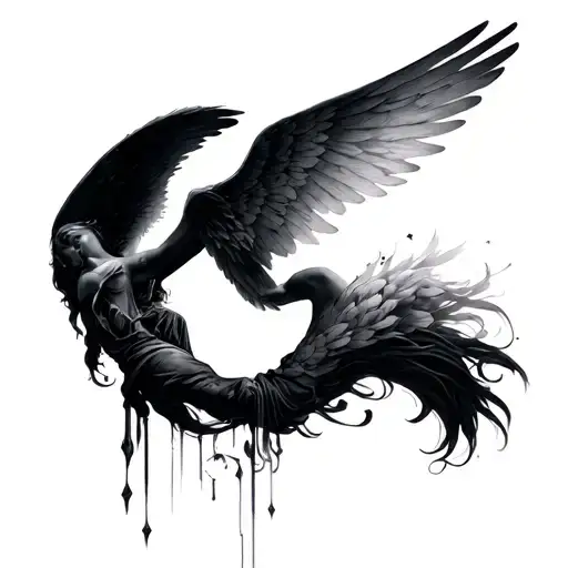 angel whispered tattoo design idea