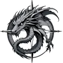 Dragon Compass tattoo design idea