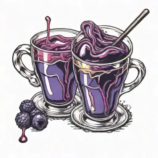 Leaning purple double cup (syrup) tattoo design idea