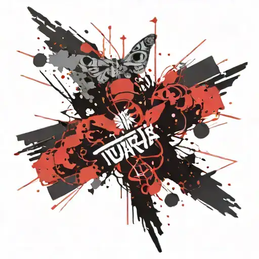 imagine flying in tuff times New roman tattoo design idea