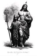 Jesus Christ and Roman soldier tattoo design idea